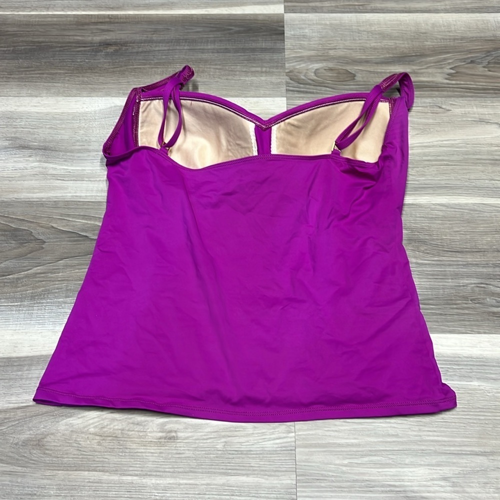 La Blance pink / purple bathing suit top size large - Picture 4 of 7